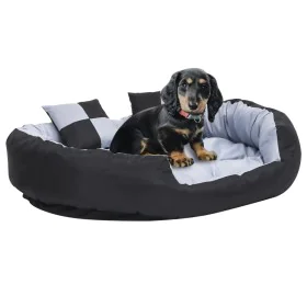 Cojín para perro reversible y lavable gris y negro 110x80x23 cm de vidaXL, Camas para perros - Ref: Foro24-171209, Precio: 59...
