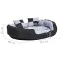 Cojín para perro reversible y lavable gris y negro 110x80x23 cm de vidaXL, Camas para perros - Ref: Foro24-171209, Precio: 59...