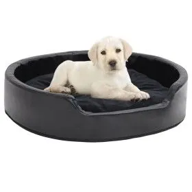 Cama para perros felpa y cuero sintético negra 79x70x19 cm de vidaXL, Camas para perros - Ref: Foro24-171262, Precio: 53,89 €...