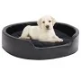 Cama para perros felpa y cuero sintético negra 79x70x19 cm de vidaXL, Camas para perros - Ref: Foro24-171262, Precio: 53,89 €...