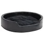 Cama para perros felpa y cuero sintético negra 79x70x19 cm de vidaXL, Camas para perros - Ref: Foro24-171262, Precio: 53,89 €...