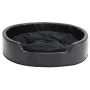 Cama para perros felpa y cuero sintético negra 79x70x19 cm de vidaXL, Camas para perros - Ref: Foro24-171262, Precio: 53,89 €...