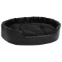 Cama para perros felpa y cuero sintético negra 90x79x20 cm de vidaXL, Camas para perros - Ref: Foro24-171263, Precio: 79,00 €...