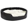 Cama de perros felpa y cuero sintético negro beige 99x89x21 cm de vidaXL, Camas para perros - Ref: Foro24-171272, Precio: 79,...