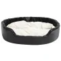 Cama de perros felpa y cuero sintético negro beige 99x89x21 cm de vidaXL, Camas para perros - Ref: Foro24-171272, Precio: 79,...