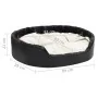 Cama de perros felpa y cuero sintético negro beige 99x89x21 cm de vidaXL, Camas para perros - Ref: Foro24-171272, Precio: 79,...