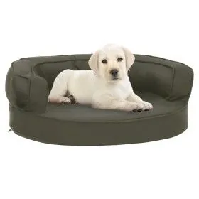 Colchón para cama de perro ergonómico aspecto lino gris 60x42cm de vidaXL, Camas para perros - Ref: Foro24-171289, Precio: 44...