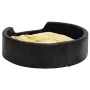 Cama de perro felpa y cuero sintético negro amarillo 99x89x21cm de vidaXL, Camas para perros - Ref: Foro24-171288, Precio: 76...