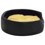Cama de perro felpa y cuero sintético negro amarillo 99x89x21cm de vidaXL, Camas para perros - Ref: Foro24-171288, Precio: 76...