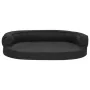 Colchón de cama de perro ergonómico aspecto lino negro 75x53cm de vidaXL, Camas para perros - Ref: Foro24-171308, Precio: 81,...