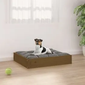 Cama para perros madera maciza pino marrón miel 51,5x44x9 cm de vidaXL, Camas para perros - Ref: Foro24-820849, Precio: 19,13...