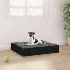 Cama para perros madera maciza de pino negro 51,5x44x9 cm de vidaXL, Camas para perros - Ref: Foro24-820850, Precio: 20,75 €,...