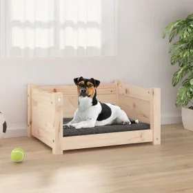 Cama para perros madera maciza de pino 55,5x45,5x28 cm de vidaXL, Camas para perros - Ref: Foro24-821442, Precio: 48,52 €, De...