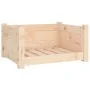 Cama para perros madera maciza de pino 55,5x45,5x28 cm de vidaXL, Camas para perros - Ref: Foro24-821442, Precio: 48,52 €, De...