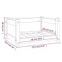 Cama para perros madera maciza de pino 55,5x45,5x28 cm de vidaXL, Camas para perros - Ref: Foro24-821442, Precio: 48,52 €, De...