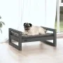 Cama para perros madera maciza de pino gris 65,5x50,5x28 cm de vidaXL, Camas para perros - Ref: Foro24-821474, Precio: 39,82 ...