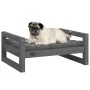 Cama para perros madera maciza de pino gris 65,5x50,5x28 cm de vidaXL, Camas para perros - Ref: Foro24-821474, Precio: 39,82 ...