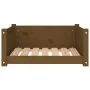 Cama para perros madera maciza pino marrón miel 65,5x50,5x28 cm de vidaXL, Camas para perros - Ref: Foro24-821450, Precio: 55...