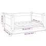 Cama para perros madera maciza pino marrón miel 65,5x50,5x28 cm de vidaXL, Camas para perros - Ref: Foro24-821450, Precio: 55...