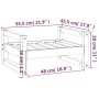 Cama para perros madera maciza de pino blanco 55,5x45,5x28 cm de vidaXL, Camas para perros - Ref: Foro24-821468, Precio: 44,4...