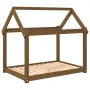 Cama para perros madera maciza pino marrón miel 101x70x90 cm de vidaXL, Camas para perros - Ref: Foro24-822215, Precio: 65,40...