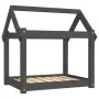 Cama para perros madera maciza de pino gris 71x55x70 cm de vidaXL, Camas para perros - Ref: Foro24-822204, Precio: 48,40 €, D...