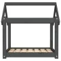 Cama para perros madera maciza de pino gris 71x55x70 cm de vidaXL, Camas para perros - Ref: Foro24-822204, Precio: 48,40 €, D...