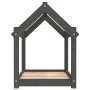 Cama para perros madera maciza de pino gris 71x55x70 cm de vidaXL, Camas para perros - Ref: Foro24-822204, Precio: 48,40 €, D...