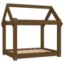 Cama para perros madera maciza pino marrón miel 71x55x70 cm de vidaXL, Camas para perros - Ref: Foro24-822205, Precio: 46,26 ...