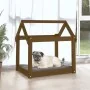 Cama para perros madera maciza pino marrón miel 71x55x70 cm de vidaXL, Camas para perros - Ref: Foro24-822205, Precio: 46,26 ...