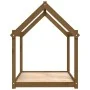 Cama para perros madera maciza pino marrón miel 111x80x100 cm de vidaXL, Camas para perros - Ref: Foro24-822220, Precio: 74,8...