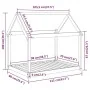 Cama para perros madera maciza pino marrón miel 111x80x100 cm de vidaXL, Camas para perros - Ref: Foro24-822220, Precio: 74,8...