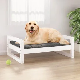 Cama para perros madera maciza de pino blanco 75,5x55,5x28 cm de vidaXL, Camas para perros - Ref: Foro24-821478, Precio: 56,8...