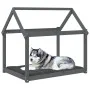 Cama para perros madera maciza de pino gris 111x80x100 cm de vidaXL, Camas para perros - Ref: Foro24-822219, Precio: 83,50 €,...