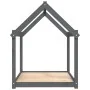 Cama para perros madera maciza de pino gris 111x80x100 cm de vidaXL, Camas para perros - Ref: Foro24-822219, Precio: 83,50 €,...