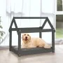 Cama para perros madera maciza de pino gris 81x60x70 cm de vidaXL, Camas para perros - Ref: Foro24-822209, Precio: 53,65 €, D...
