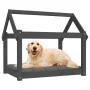 Cama para perros madera maciza de pino gris 81x60x70 cm de vidaXL, Camas para perros - Ref: Foro24-822209, Precio: 53,65 €, D...