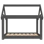 Cama para perros madera maciza de pino gris 81x60x70 cm de vidaXL, Camas para perros - Ref: Foro24-822209, Precio: 53,65 €, D...