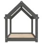 Cama para perros madera maciza de pino gris 81x60x70 cm de vidaXL, Camas para perros - Ref: Foro24-822209, Precio: 53,65 €, D...