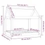 Cama para perros madera maciza de pino gris 81x60x70 cm de vidaXL, Camas para perros - Ref: Foro24-822209, Precio: 53,65 €, D...