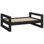 Cama para perros madera maciza de pino negro 75,5x55,5x28 cm de vidaXL, Camas para perros - Ref: Foro24-821481, Precio: 46,89...