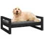 Cama para perros madera maciza de pino negro 75,5x55,5x28 cm de vidaXL, Camas para perros - Ref: Foro24-821481, Precio: 46,89...