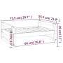 Cama para perros madera maciza de pino negro 75,5x55,5x28 cm de vidaXL, Camas para perros - Ref: Foro24-821481, Precio: 46,89...