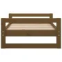 Cama para perros madera maciza pino marrón miel 75,5x55,5x28 cm de vidaXL, Camas para perros - Ref: Foro24-821480, Precio: 55...