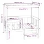 Cama para perros madera maciza pino marrón miel 95,5x73,5x90 cm de vidaXL, Camas para perros - Ref: Foro24-822385, Precio: 92...