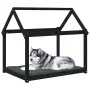 Cama para perros madera maciza de pino negro 111x80x100 cm de vidaXL, Camas para perros - Ref: Foro24-822221, Precio: 83,13 €...