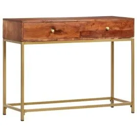 Mesa consola de madera maciza de acacia 100x35x76 cm de vidaXL, Mesas auxiliares - Ref: Foro24-286175, Precio: 144,12 €, Desc...