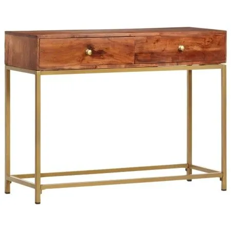 Solid acacia wood console table 100x35x76 cm by vidaXL, Side tables - Ref: Foro24-286175, Price: 144,12 €, Discount: %