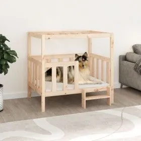 Cama para perros madera maciza de pino 105,5x83,5x100 cm de vidaXL, Camas para perros - Ref: Foro24-822387, Precio: 118,74 €,...