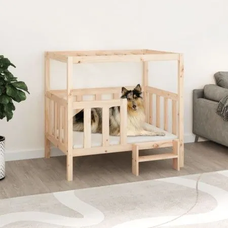 Cama para perros madera maciza de pino 105,5x83,5x100 cm de vidaXL, Camas para perros - Ref: Foro24-822387, Precio: 118,74 €,...